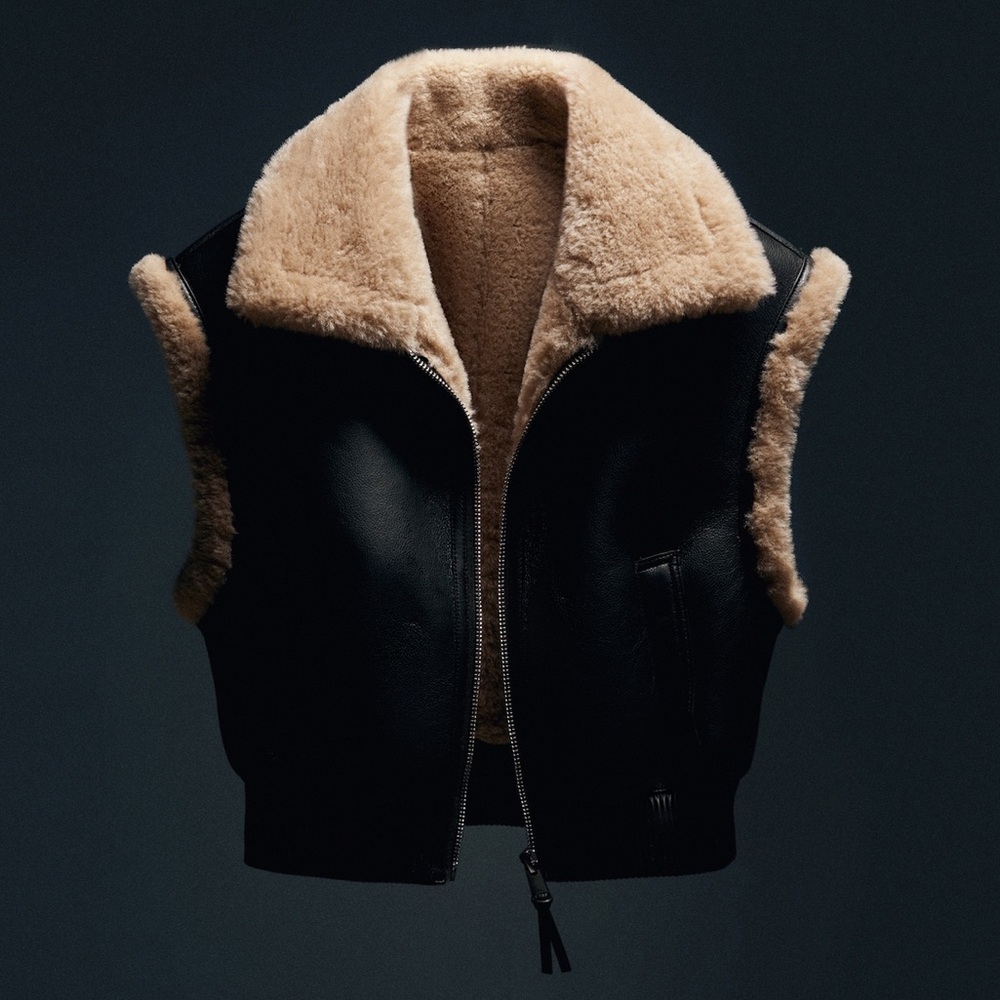 Jason Wu Shearling-lined bomber vest faux leather M - Picture 14 of 16